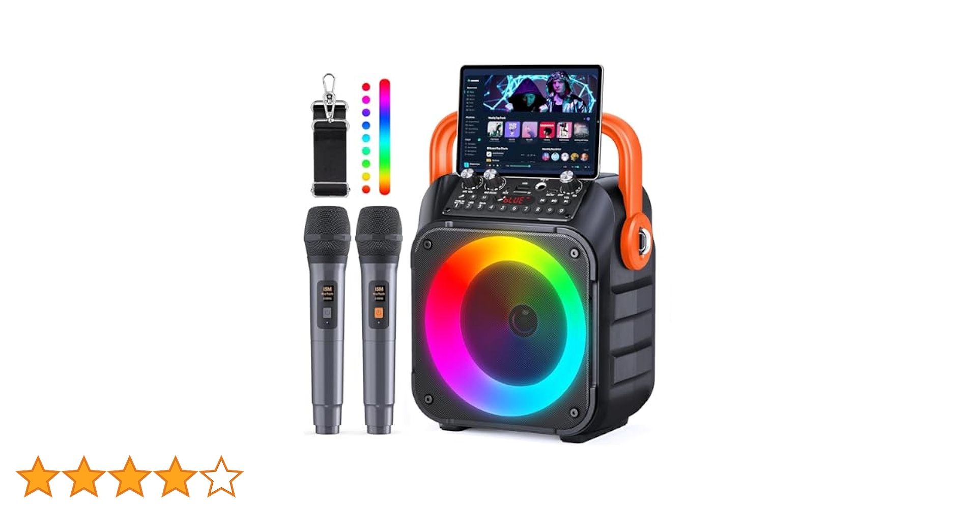 カラオケセット　Bluetooth5.3 ワイヤレスマイク２本 RGB 技適認証 カラオケセット Bluetooth5.3 ワイヤレスマイク2本 RGB 技適